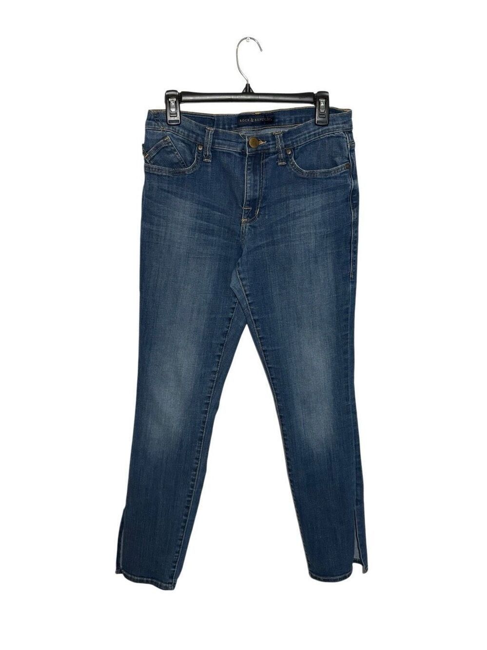 Rock & Republic “Berlin” high waisted jeans with ankle slits - 10
